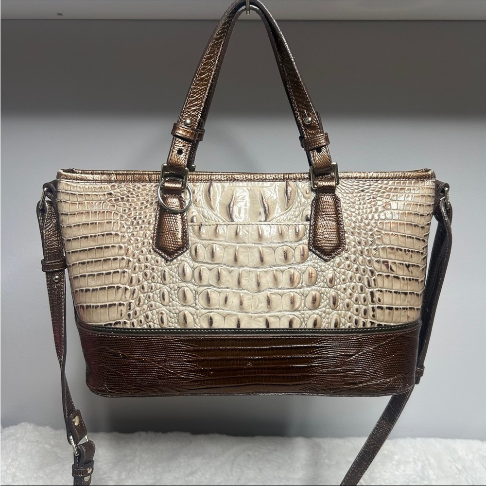Brahmin Mini Asher Riesling Tri-Color Leather Tote - Picture 3 of 12